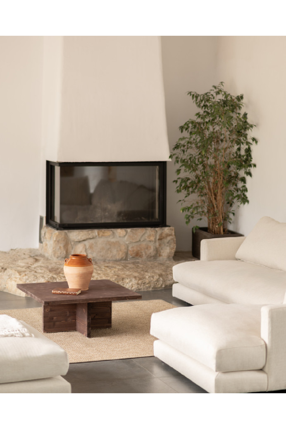 Square Solid Wood Coffee Table | Decowood Tena | Oroa.com