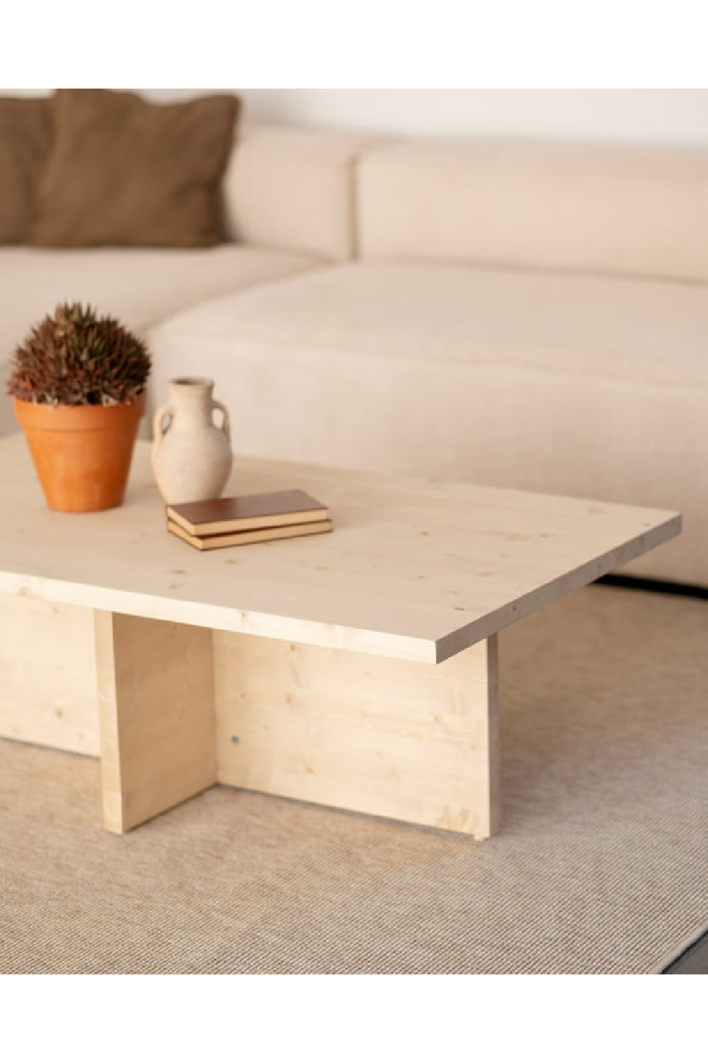 Rectangular Solid Wood Coffee Table | Decowood Tena | Oroa.com
