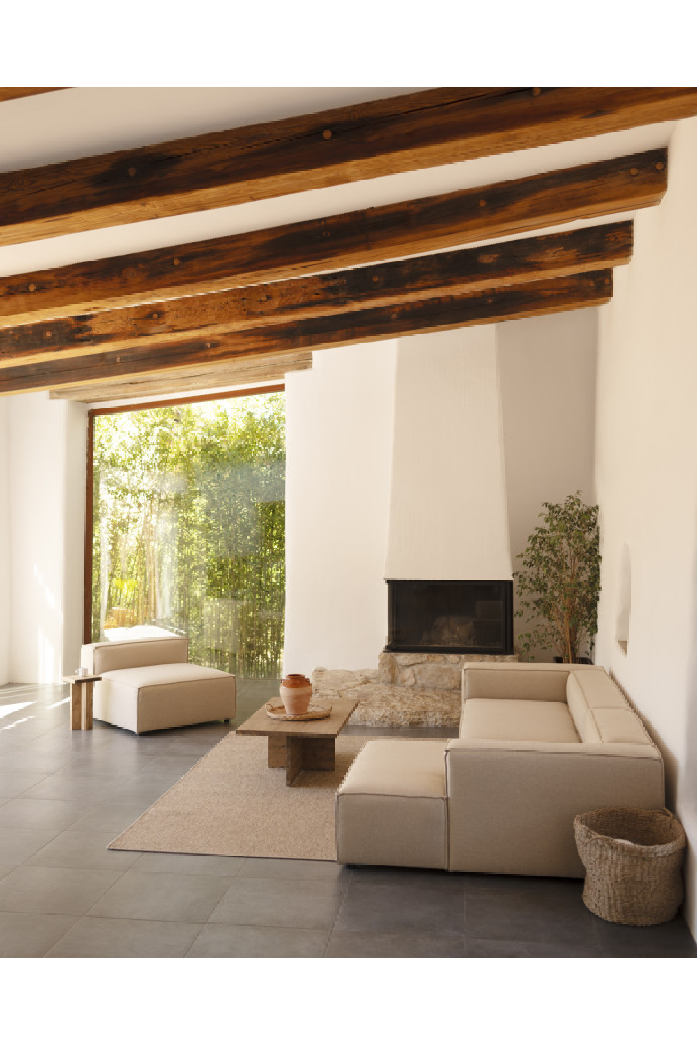 Rectangular Solid Wood Coffee Table | Decowood Tena | Oroa.com