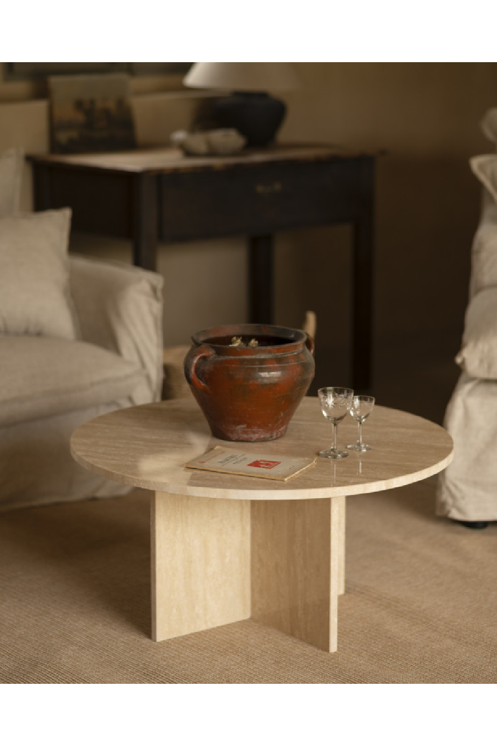 Round Marble Coffee Table | Decowood Tuscany | Oroa.com