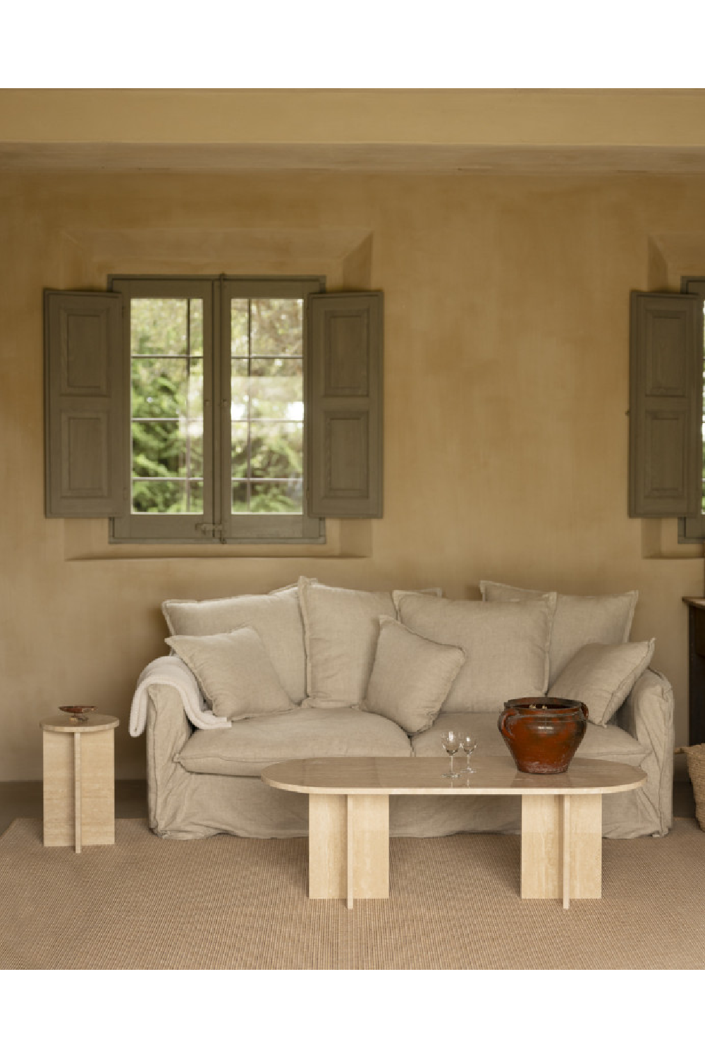 Oval Marble Coffee Table | Decowood Tuscany | Oroa.com