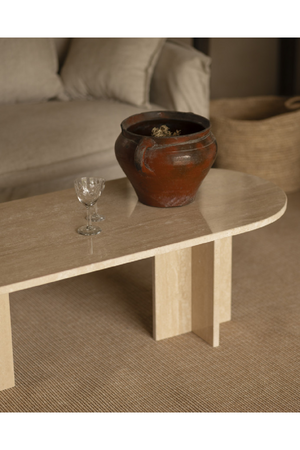 Oval Marble Coffee Table | Decowood Tuscany | Oroa.com