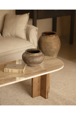 Oval Marble Coffee Table | Decowood Tuscany | Oroa.com