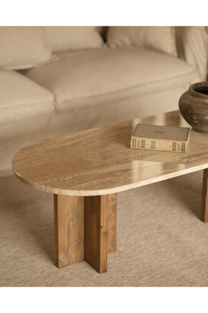 Oval Marble Coffee Table | Decowood Tuscany | Oroa.com
