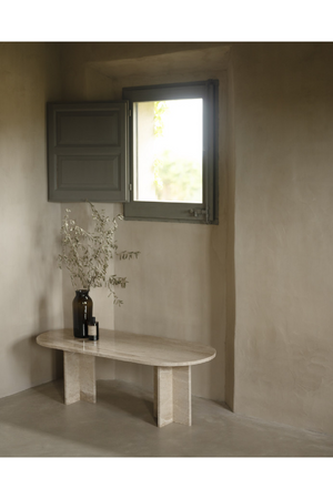 Oval Marble Coffee Table | Decowood Tuscany | Oroa.com