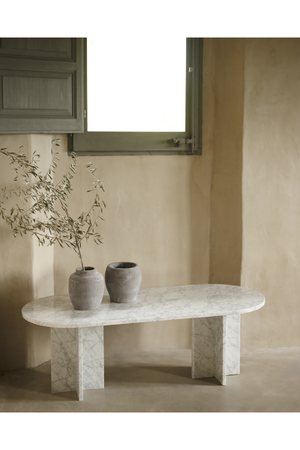 Oval Marble Coffee Table | Decowood Tuscany | Oroa.com