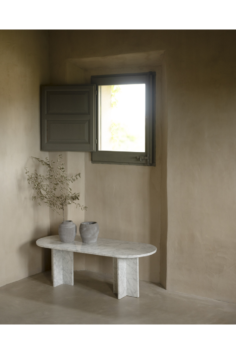 Oval Marble Coffee Table | Decowood Tuscany | Oroa.com