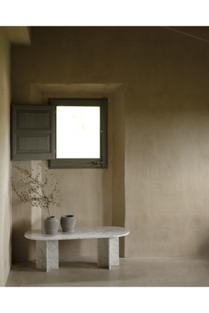 Oval Marble Coffee Table | Decowood Tuscany | Oroa.com