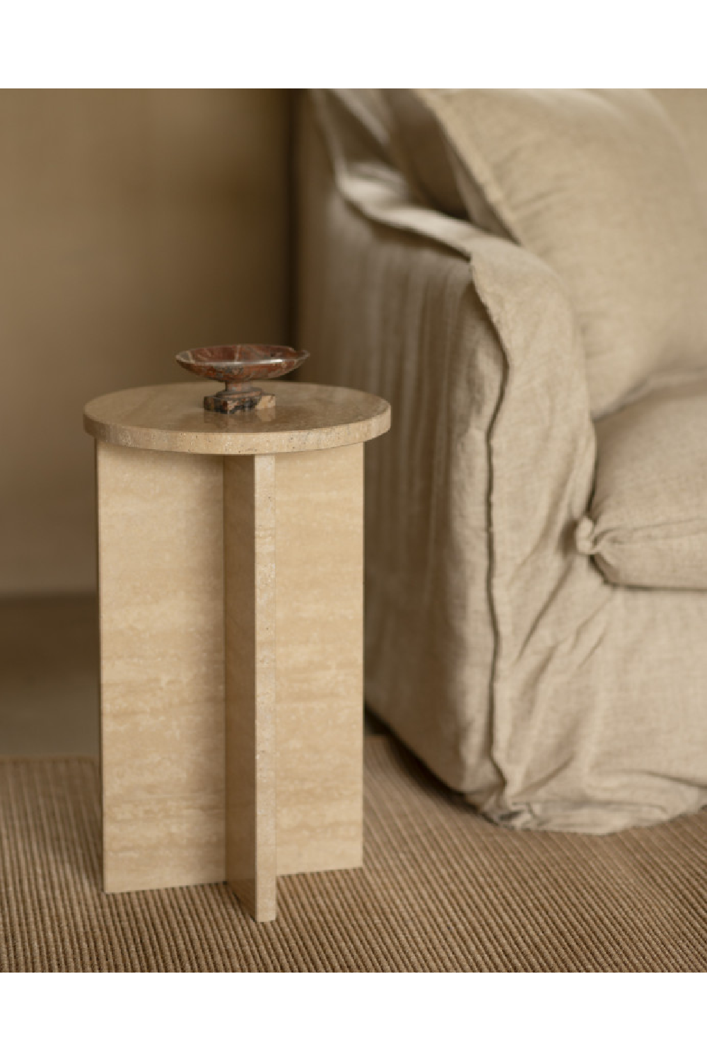 Round Marble Side Table | Decowood Tuscany | Oroa.com