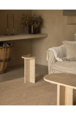 Round Marble Side Table | Decowood Tuscany | Oroa.com