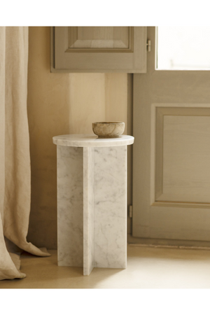 Round Marble Side Table | Decowood Tuscany | Oroa.com