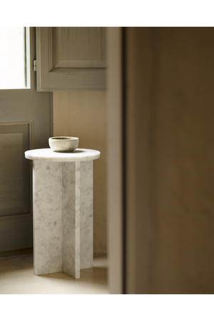 Round Marble Side Table | Decowood Tuscany | Oroa.com