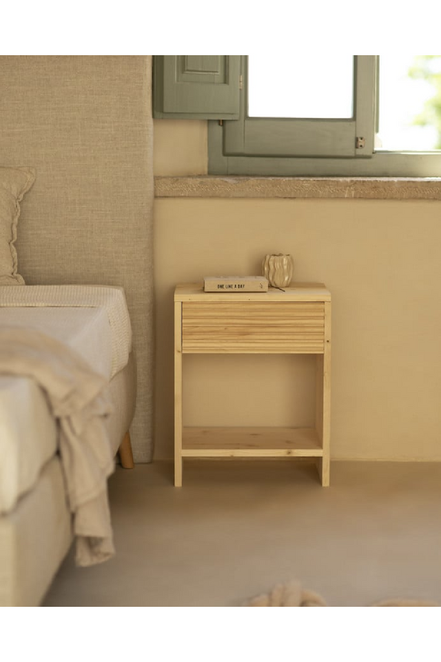 Fluted Drawer Nightstand | Decowood Ubud | OROA.com