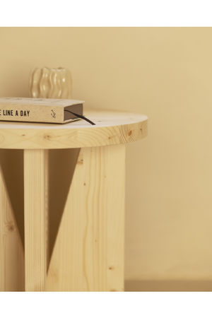 Round Nordic Nightstand | Decowood Vega | OROA.com