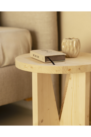 Round Nordic Nightstand | Decowood Vega | OROA.com