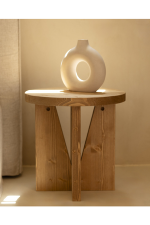 Round Nordic Nightstand | Decowood Vega | OROA.com