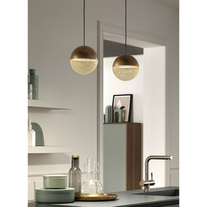 Round Metal Mesh Dual Pendant Lamp | Masiero Iglù