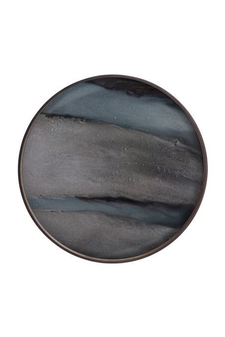 Hand-painted Glass Round Tray | Ethnicraft Organic | Oroa.com