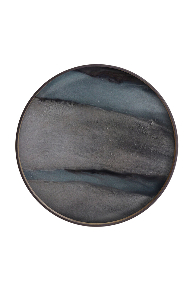 Hand-painted Glass Round Tray | Ethnicraft Organic | Oroa.com