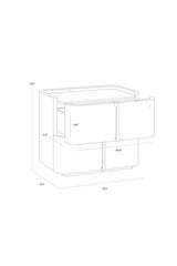 Modern European furniture - Leather-Look 2-Drawer Nightstand - www.oroa.com