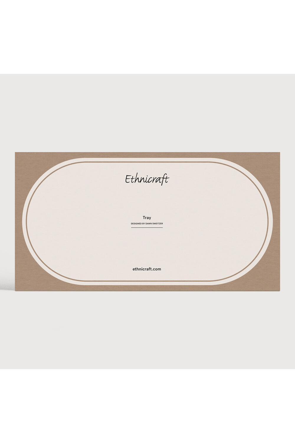 Oblong Hand-Painted Glass Tray | Ethnicraft Organic | OROA.COM