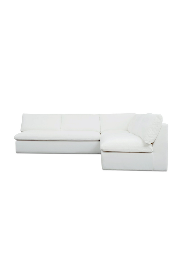 3-Piece White Outdoor Modular Sofa | Novi Living Miles | Oroa.com