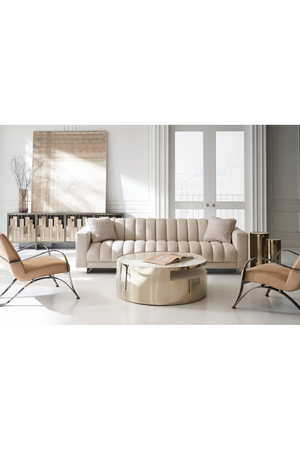 Light Brown Leather Lounge Chair | Caracole Opening Act | Oroa.com