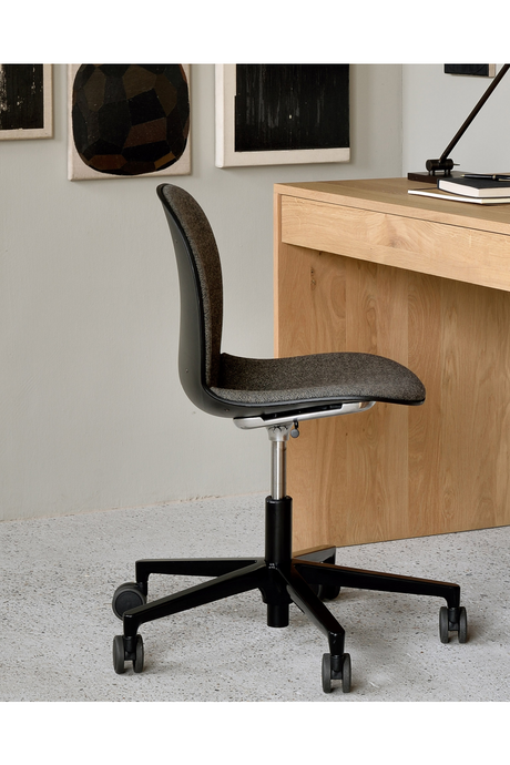 Rectangular Oak Desk – Wave – oak finish alternate view 7