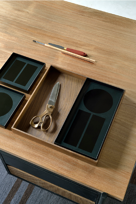 Teak Desk With Drawers | Ethnicraft Oscar | OROA.com