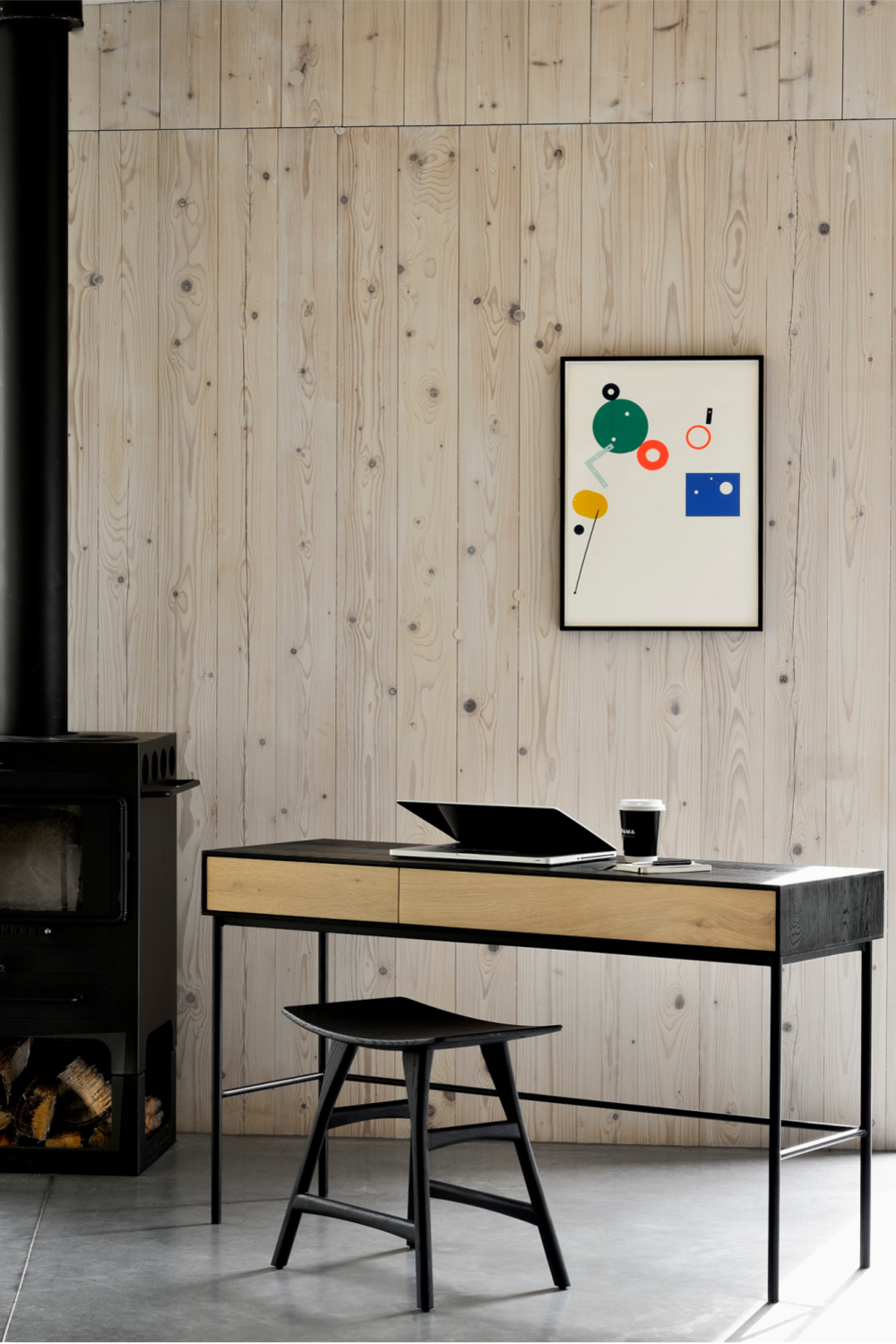 Solid Oak 2-Drawer Desk | Ethnicraft Blackbird | Oroa.com