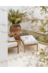 Natural Teak Outdoor Ottoman | Ethnicraft Jack | Oroa.com