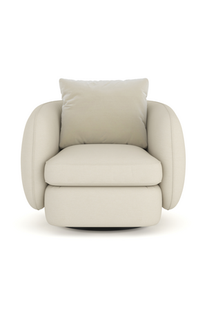 Ivory Linen Swivel Chair | Caracole Lumi | Oroa.com