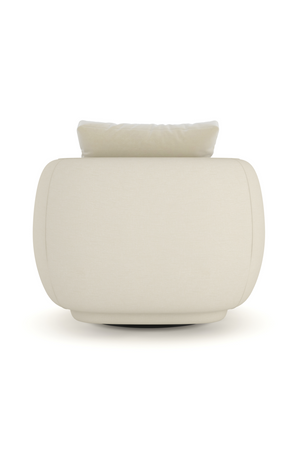 Ivory Linen Swivel Chair | Caracole Lumi | Oroa.com
