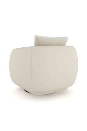 Ivory Linen Swivel Chair | Caracole Lumi | Oroa.com