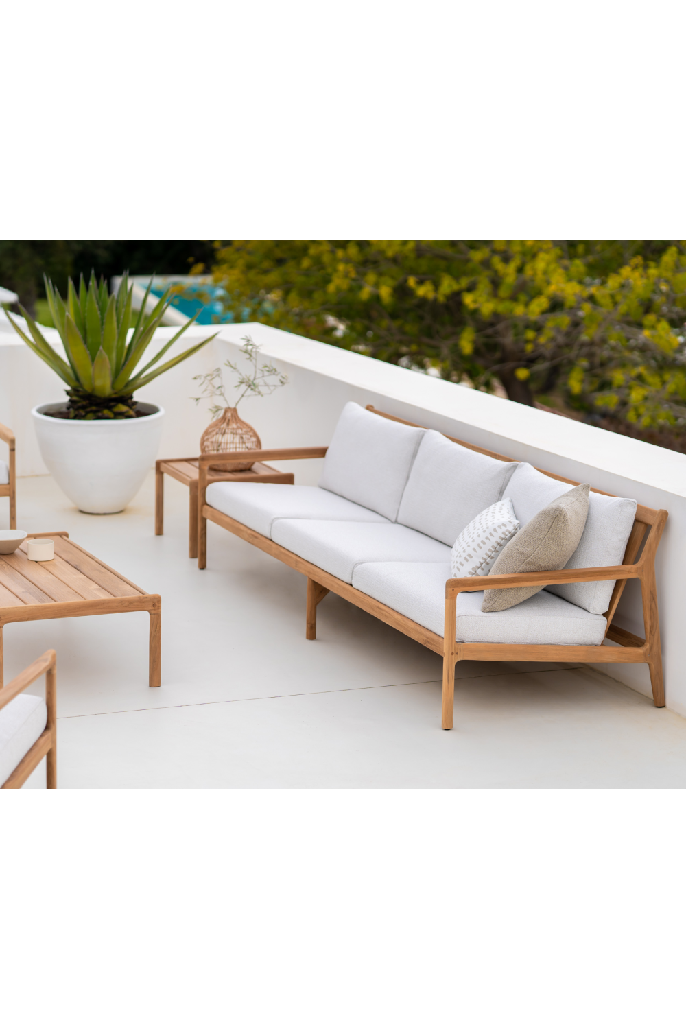 Teak 3+ Seater Outdoor Sofa – Jack – teak finish alternate view 19