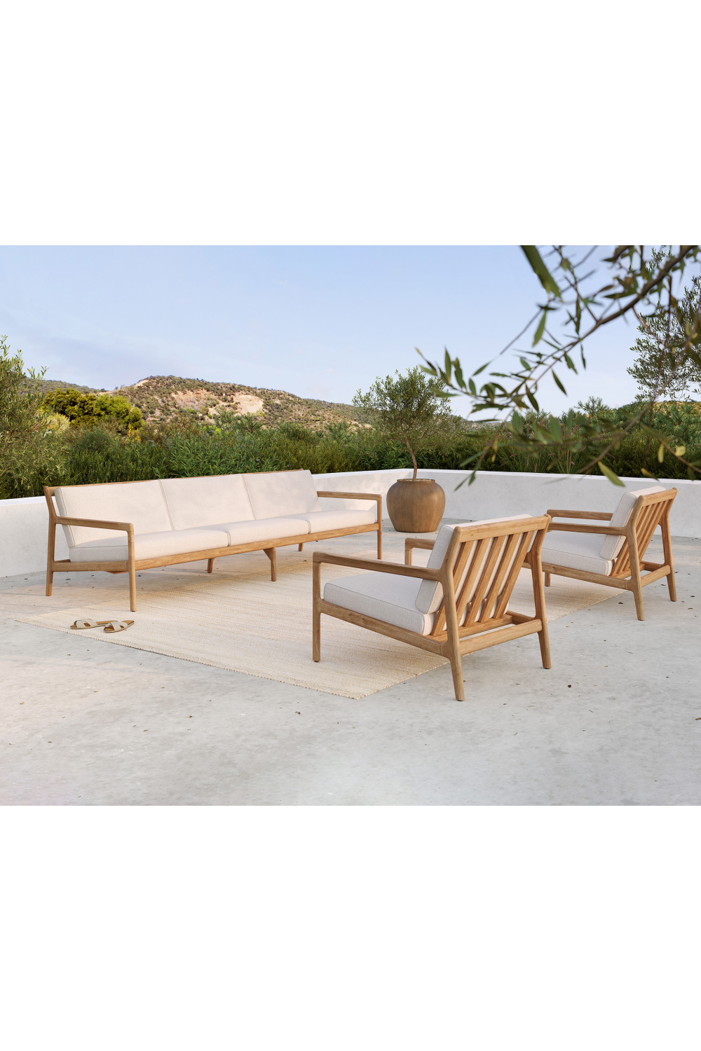 Teak 3+ Seater Outdoor Sofa – Jack – teak finish alternate view 23