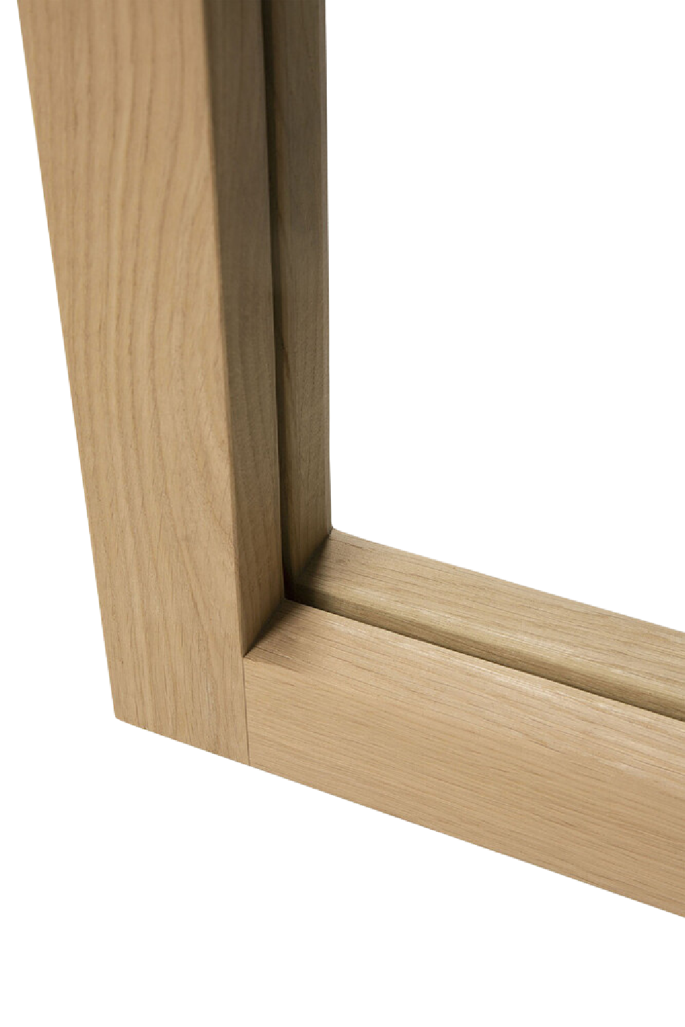 Oak Full-Length Floor Mirror – Light Frame – oak finish rear view