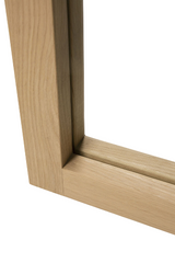 Oak Full-Length Floor Mirror – Light Frame – oak finish rear view