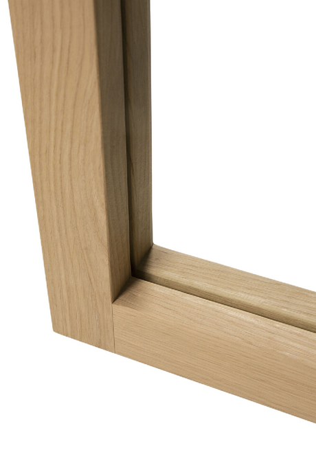 Oak Full-Length Floor Mirror – Light Frame – oak finish rear view