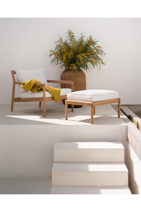 Natural Teak Outdoor Ottoman | Ethnicraft Jack | Oroa.com