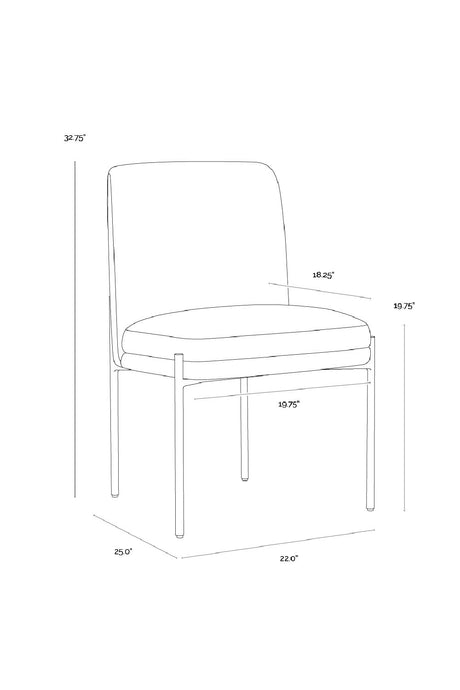 Modern European furniture - Textured Fabric Dining Chair - www.oroa.com