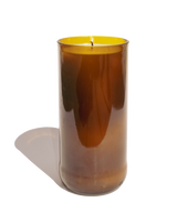 Midnight Fig Reclaimed Amber Bottle Candle