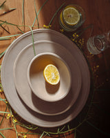 Earth Oval Dessert Plate - Set of 4