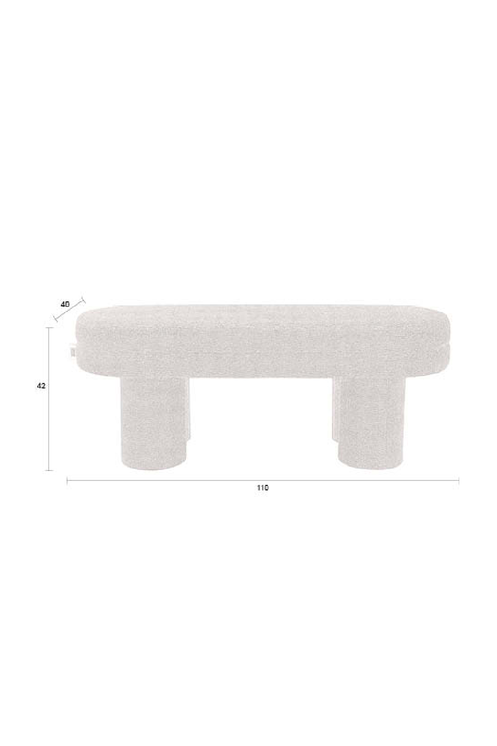 Bouclé Upholstered Bench | Dutchbone Fern | OROA.com
