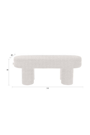 Bouclé Upholstered Bench | Dutchbone Fern | OROA.com
