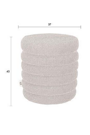 Bouclé Upholstered Stool | Dutchbone Fern | OROA.com