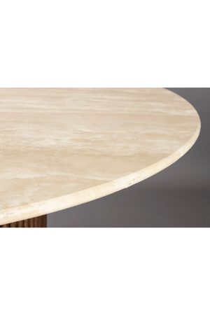 Cream Travertine Dining Table | Dutchbone Arda | OROA.com