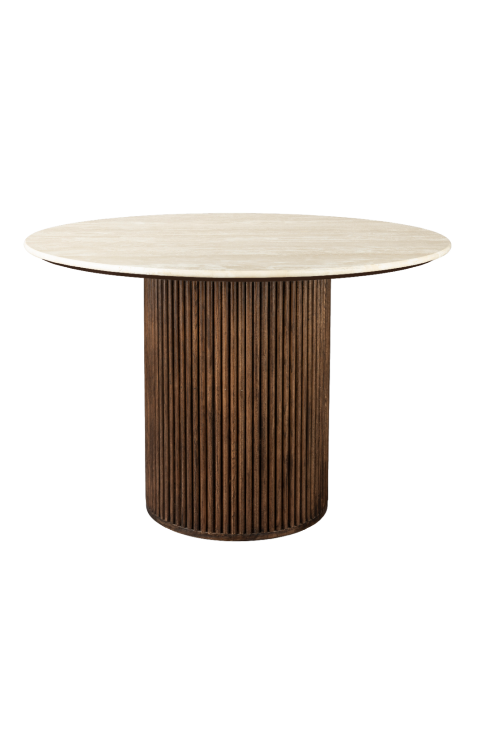 Cream Travertine Dining Table | Dutchbone Arda | OROA.com