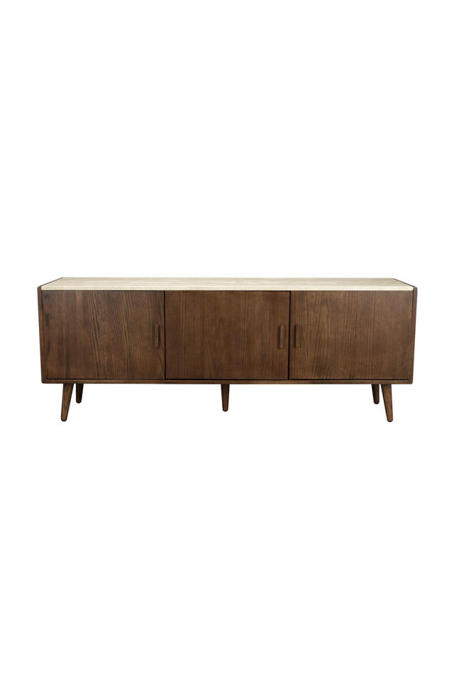 Travertine Top 3-Door Sideboard | Dutchbone Arda | OROA.com