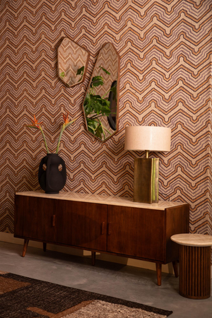 Travertine Top 3-Door Sideboard | Dutchbone Arda | OROA.com